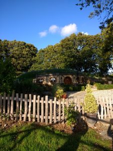 Visit to Oastbrook vineyard in Sussex, UK, hobbit house