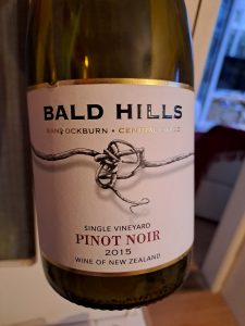 Bald Hills, Single Vineyard, Pinot Noir, 2015, Central Otago, New Zealand