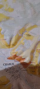 Chablis map of the different grades of land