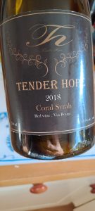 Tender Hope, Coral Syrah, 2018, Okanagan Valley, Canada 1 Tender Hope, Coral Syrah, 2018, Okanagan Valley, Canada